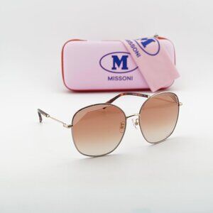 Missoni MIS 0014/S 0TNG JL Geometric Sunglasses - Silver/Gold/Brown